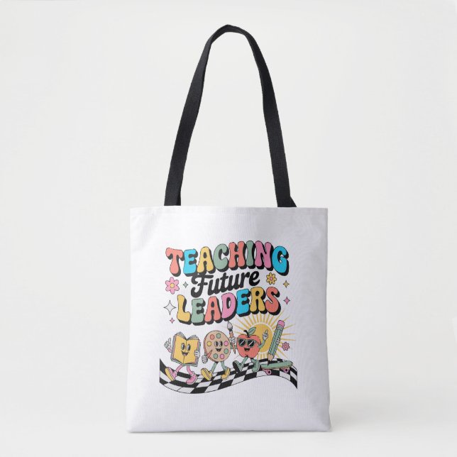 Back to School Teacher First Day Teaching Future L Tote Bag (Front)