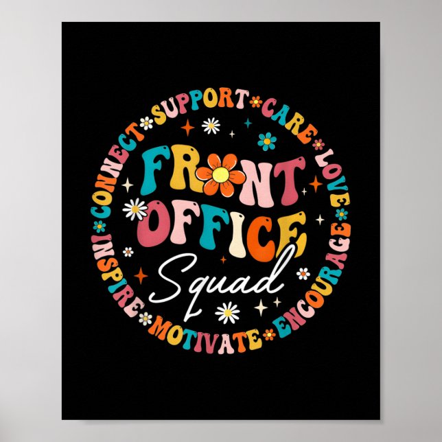 Back To School Teacher Front Office Squad Funny Fi Poster (Front)