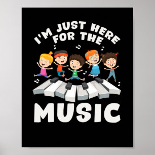 Back To School  Teacher Im Just Here For The Music Poster