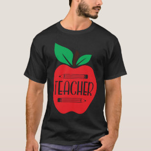 Back To School Teacher Life Apple funny Teacher Wo T-Shirt