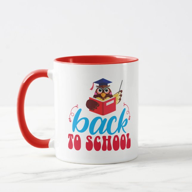 Back To School Teacher Owl Coffee Mug (Left)