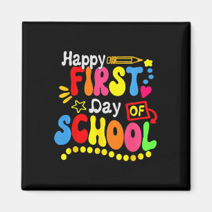 Back To School Teacher Student Happy First Day Of Magnet