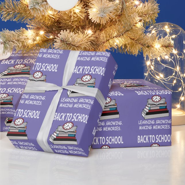 Back To School Teacher Student  Wrapping Paper (Holidays)