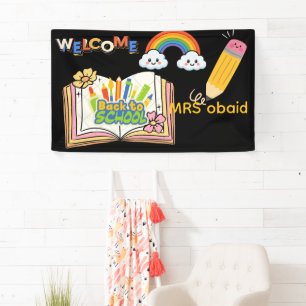 Back to School Teacher Welcome Banner Colourful