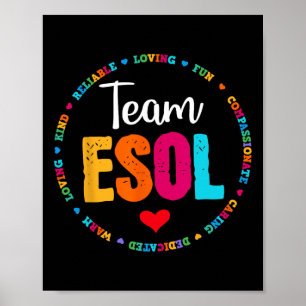 Back to school Teachers Crew Students - Team ESOL  Poster
