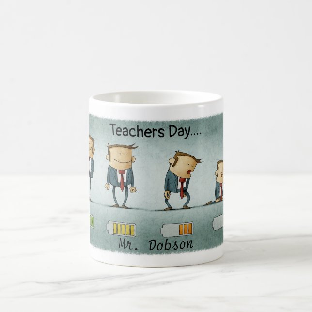 Back to School Teachers Day Fun Amusing Whimsical  Coffee Mug (Center)