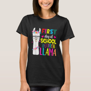 Back To School Teachers No Prob Llama T-Shirt