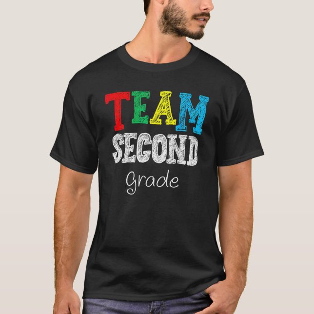 Back To School Team 2nd Second Grade Teacher Stude T-Shirt (Front)