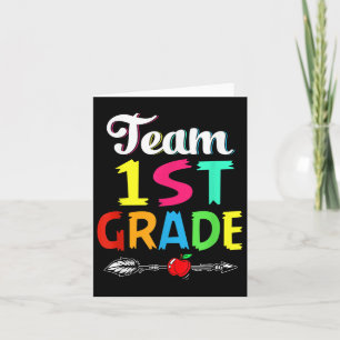 Back To School Team First Grade Teacher Student Card