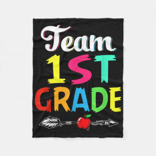 Back To School Team First Grade Teacher Student Fleece Blanket