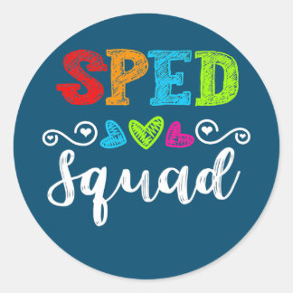 Back To School Team Gift For Special Ed Teacher Classic Round Sticker