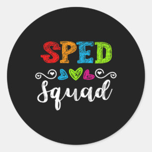 Back To School Team Gift For Special Ed Teacher Sp Classic Round Sticker