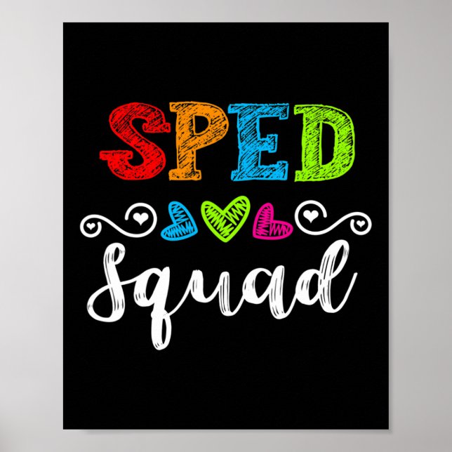 Back To School Team Gift For Special Ed Teacher Sp Poster (Front)