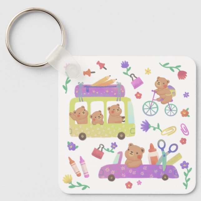 Back to School: Teddy's Ready for School Key Ring (Front)