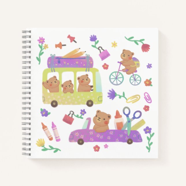 Back to School: Teddy's Ready for School Notebook (Front)