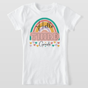 Back to School Tee Hello Third Grade T-Shirt
