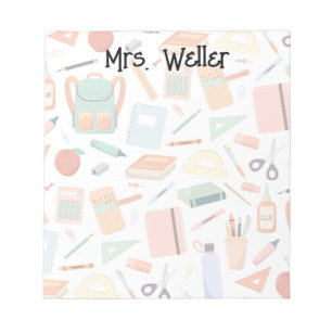 Back To School Themed Personalised Notepad