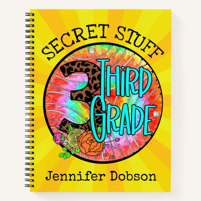 Back to school third grade notebook (Front)