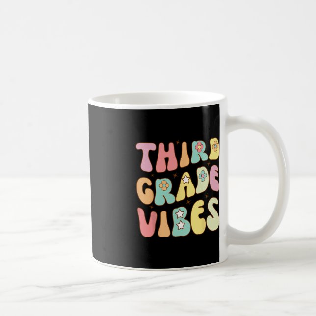 Back To School Third Grade Vibes Groovy Teacher Wo Coffee Mug (Right)
