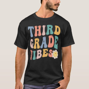 Back To School Third Grade Vibes Student Retro 3rd T-Shirt