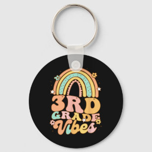Back To School Third Grade Vibes Student Teacher r Key Ring