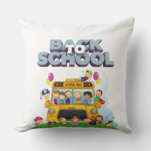 Back to school - throw pillow