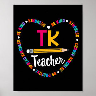 Back to School TK Teacher Transitional Kindergarte Poster