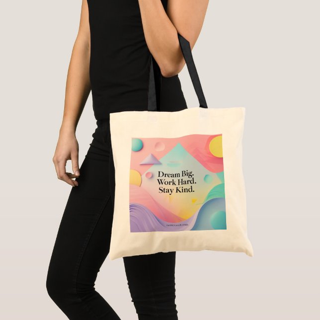 Back to School Tote Bag – Motivational Quote "Drea (Front (Product))