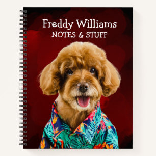 Back to school Toy Poodle notebook