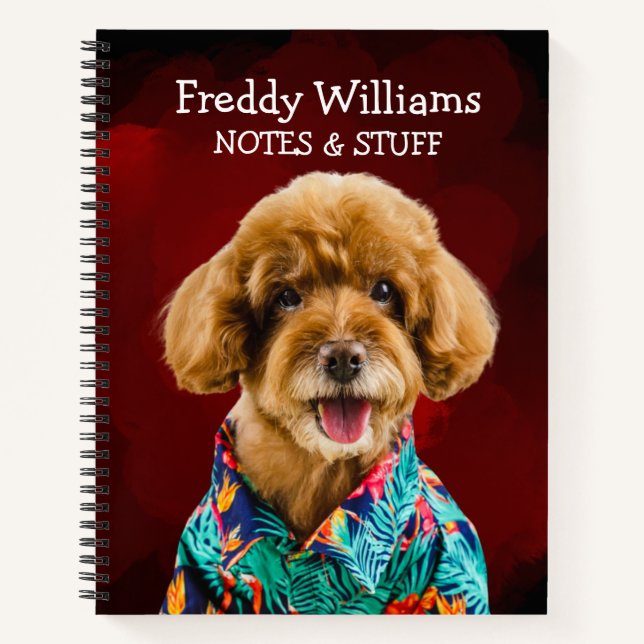 Back to school Toy Poodle notebook (Front)