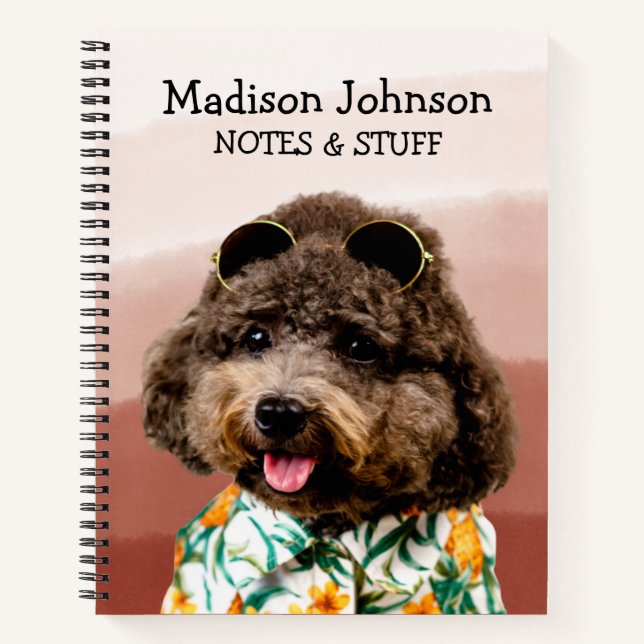 Back to school Toy Poodle notebook (Front)