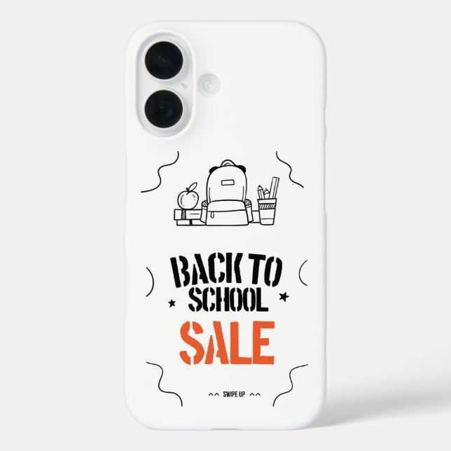 Back to School Typography Design Case-Mate iPhone Case (Back)