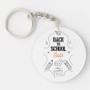 Back to School Typography Design Key Ring