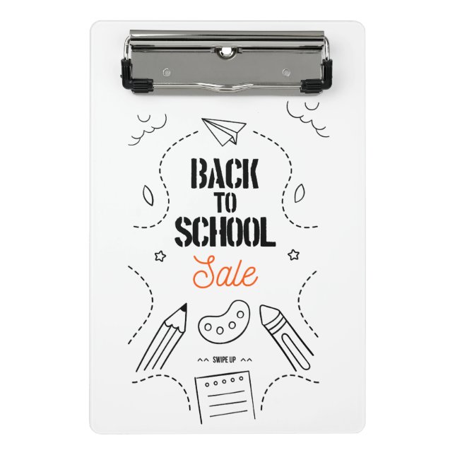Back to School Typography Design Mini Clipboard (Front)