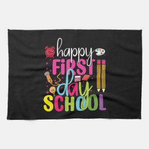 back to school typography t-shirt design tea towel