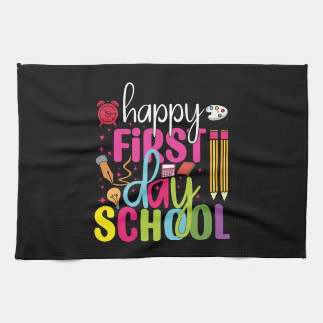 back to school typography t-shirt design tea towel (Horizontal)