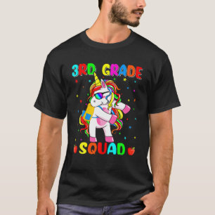 Back To School Unicorn Dabbing Kids Third Grade 3R T-Shirt