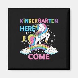 Back To School Unicorn Hello First Day Of Kinderga Magnet