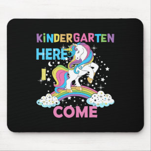 Back To School Unicorn Hello First Day of Kinderga Mouse Mat