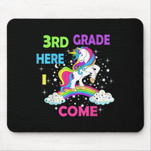 Back To School Unicorn Hello Kid First Day Of Thir Mouse Mat