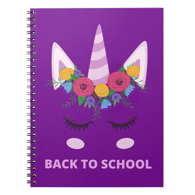 Back to School Unicorn  Notebook (Front)