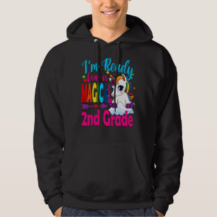 Back To School Unicorn Ready For Magical 2nd Grad Hoodie