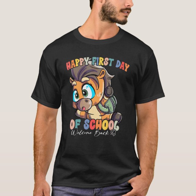 Back To School Vibes Happy First Day Of School 13 T-Shirt (Front)