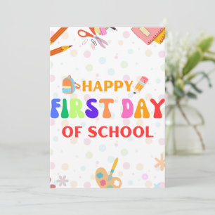 Back To School Vibes Happy First Day Of School For Invitation