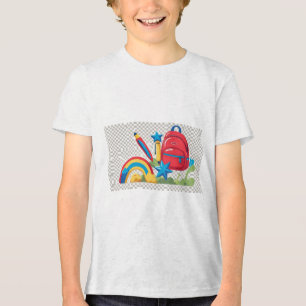  Back to School Vibes Kids T-Shirt – Fun and Colou Tri-Blend Shirt