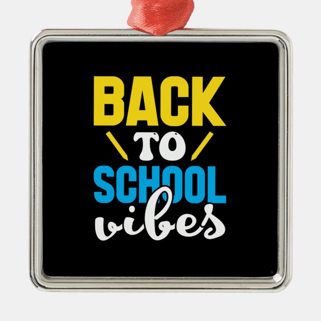 Back To School Vibes Metal Tree Decoration (Front)