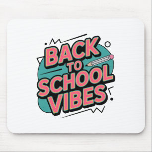 Back To School Vibes Retro Pencil First Day Kids B Mouse Mat