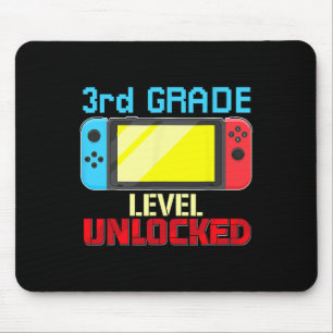 Back To School Video Gamer 3rd Grade Level Unlocke Mouse Mat