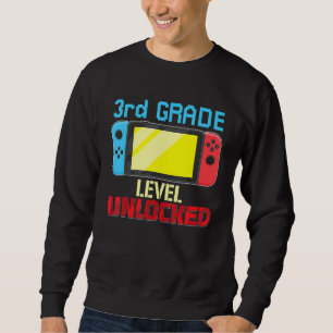 Back to School Video Gamer 3rd Grade Level Unlocke Sweatshirt