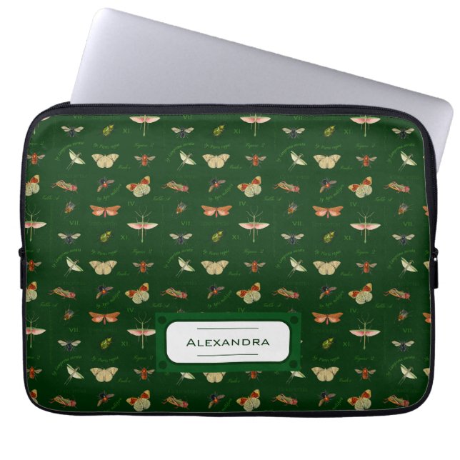 Back to School Vintage Insects Laptop Sleeve (Front)